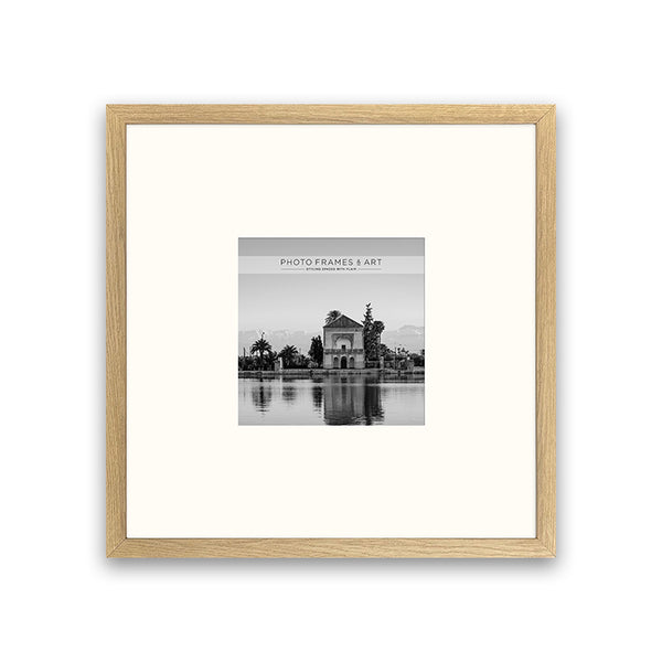 New - 16x16" for 8x8" Wooden Oak Effect Photo Frame | Hartland Collection