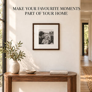 16x16" for 8x8" Wooden Walnut Effect Photo Frame | Hartland Collection