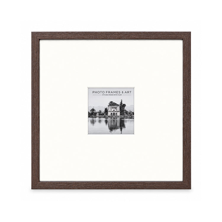 16x16" for 5x5" Wooden Walnut Effect Photo Frame | Hartland Collection