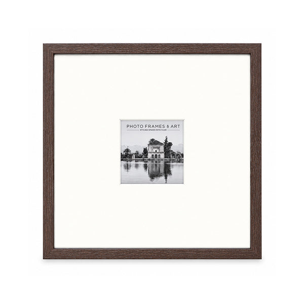 16x16" for 5x5" Wooden Walnut Effect Photo Frame | Hartland Collection