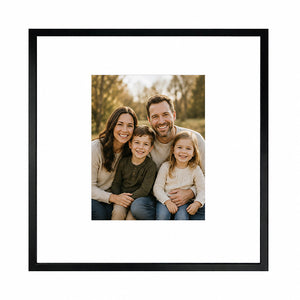 Oversized Mount Wooden 16x16" Black Frame For 10x8" | Signature Collection
