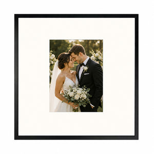 Oversized Mount Wooden 16x16" Black Frame For 10x8" | Signature Collection