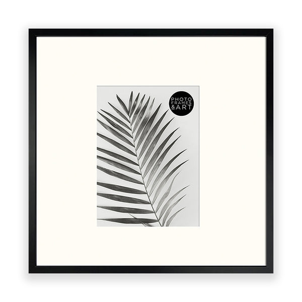 Oversized Mount Wooden 16x16" Black Frame For 10x8" | Signature Collection