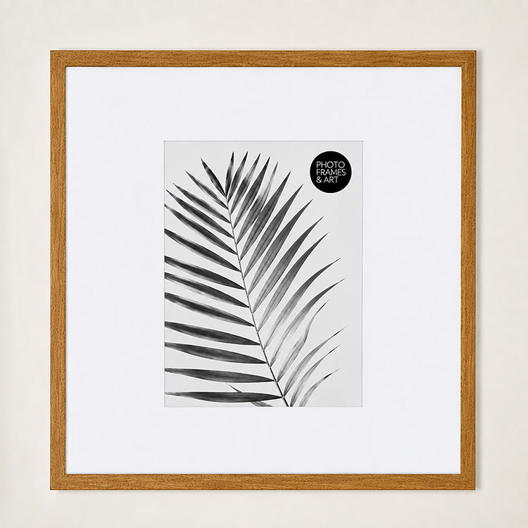 Oversized Mount Wooden 16x16" Oak Effect Frame For 10x8" | Signature Collection