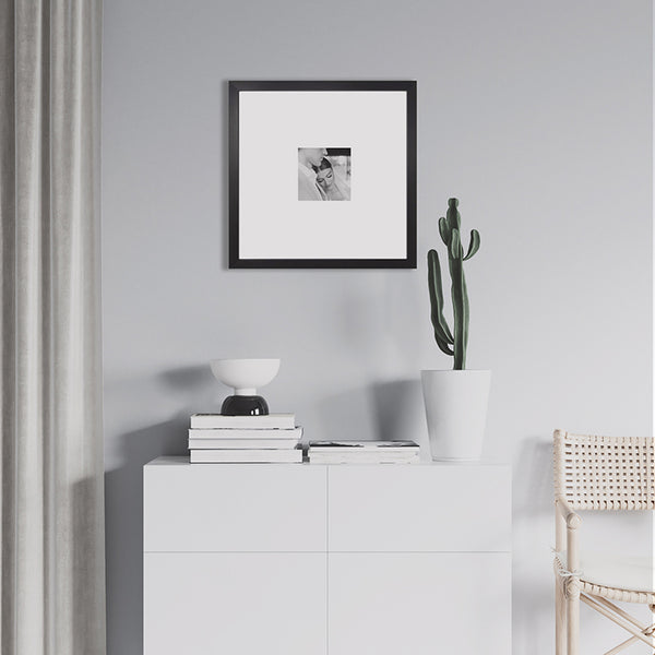 16x16 for 5x5 Black Photo Frame | Oxford