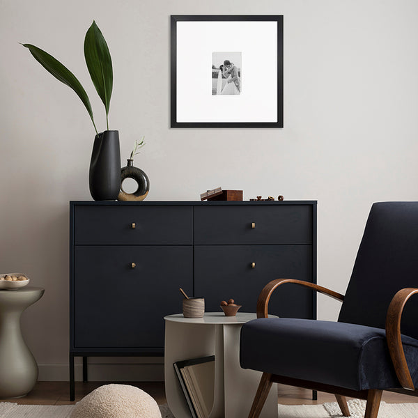 16x16 for 6x4 Black Photo Frame | Oxford