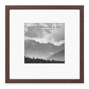 16x16" for 8x8" Wooden Walnut Effect Photo Frame | Hartland Collection