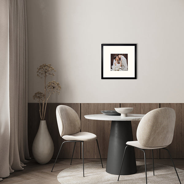16x16 for 8x8 Black Photo Frame | Oxford