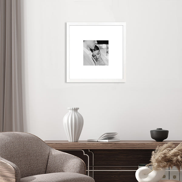 16x16 for 8x8 White Photo Frame | Oxford