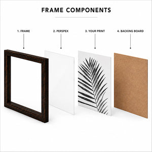 16x16" Dark Walnut Effect Photo Frame | Harrogate Collection