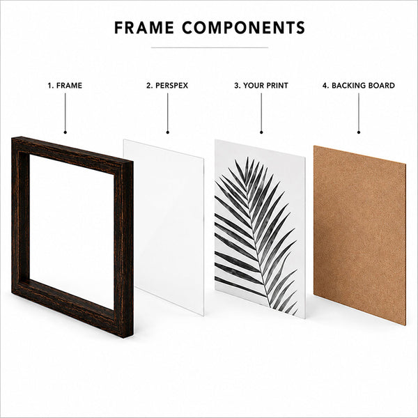 16x16" Dark Walnut Effect Photo Frame | Harrogate Collection
