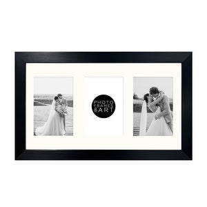 6x4 Multi Photo Frame - 16x9" Collage Frame | Milano Black