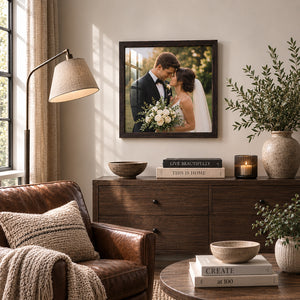 16x16" Dark Walnut Effect Photo Frame | Harrogate Collection