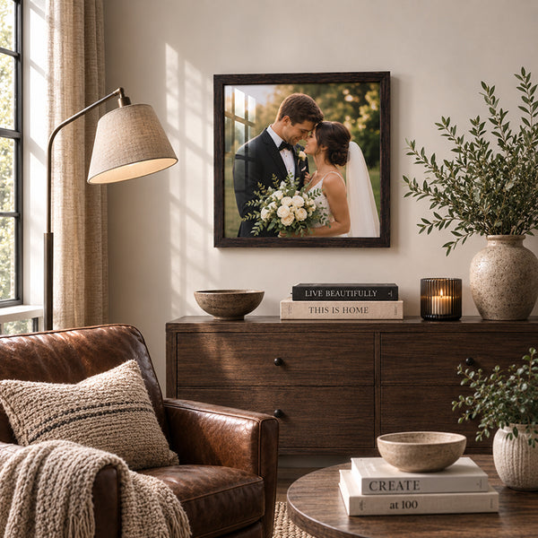 16x16" Dark Walnut Effect Photo Frame | Harrogate Collection