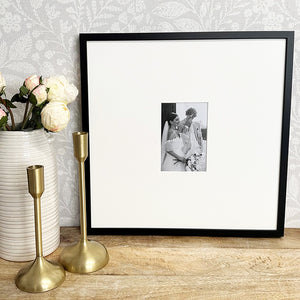 Oversized Mount Wooden 16x16" Black Frame For 6x4" | Signature Collection