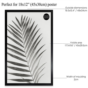 18x12" Poster Frame No Mount | Oxford Black