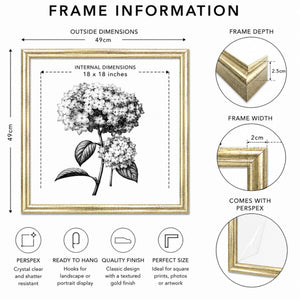 18x18" Brushed Champagne Gold Photo Frame