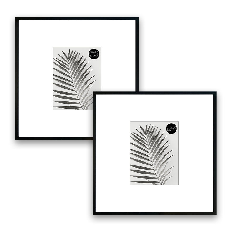 Oversized Mount Wooden 18x18" Black Frame For 10x8" | Signature Frame Sets