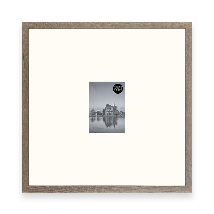 18x18" for 6x4" Wooden Washed Walnut Effect Photo Frame | Hartland Collection