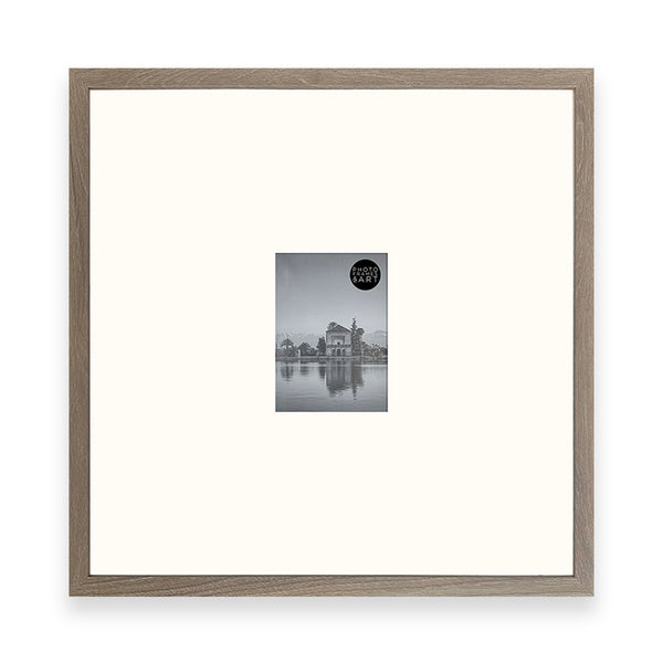 18x18" for 6x4" Wooden Washed Walnut Effect Photo Frame | Hartland Collection