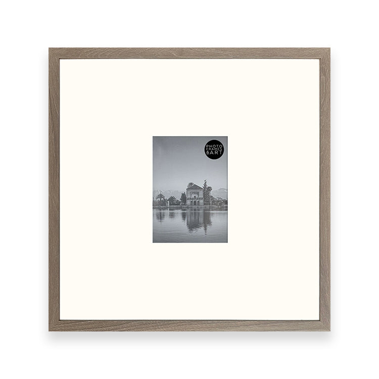 18x18" for 7x5" Wooden Washed Walnut Effect Photo Frame | Hartland Collection