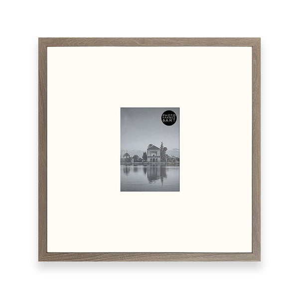18x18" for 7x5" Wooden Washed Walnut Effect Photo Frame | Hartland Collection