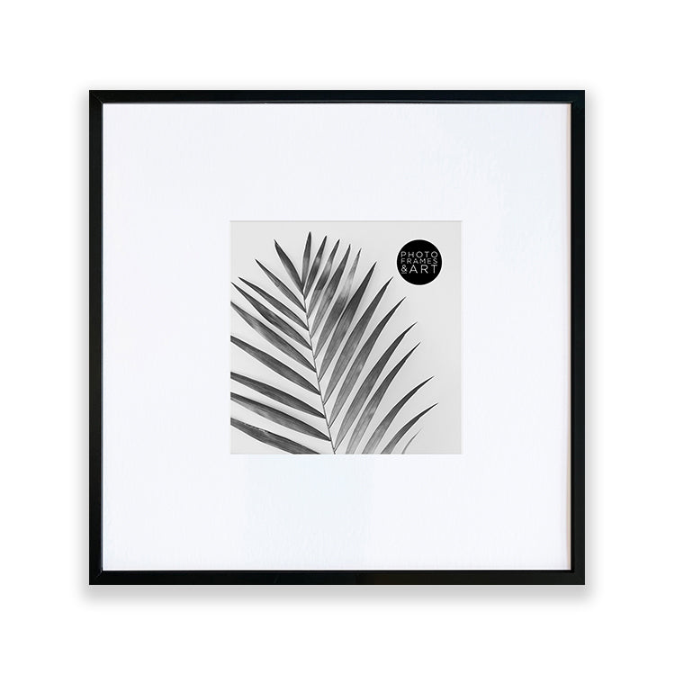 Oversized Mount Wooden 18x18" Black Frame For 8x8" | Signature Collection