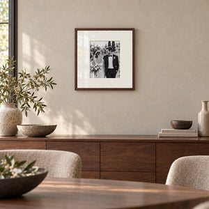 18x18" for 10x8" Wooden Walnut Effect Photo Frame | Hartland Collection