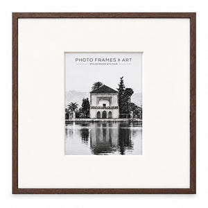 18x18" for 10x8" Wooden Walnut Effect Photo Frame | Hartland Collection