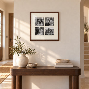 18x18" for Multi 5x5" Wooden Walnut Effect Photo Frame | Hartland Collection