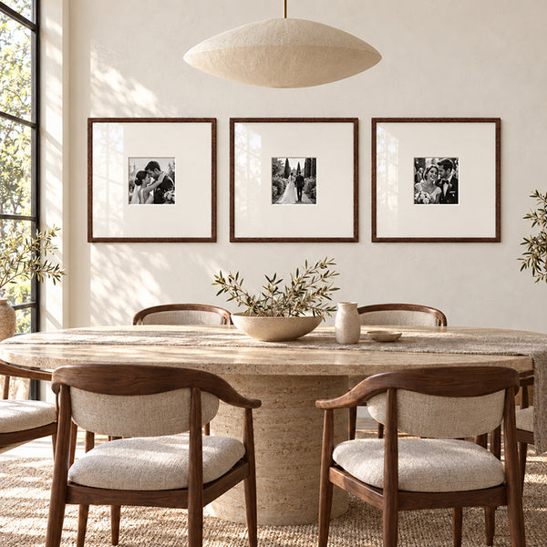 18x18" for 5x5" Wooden Walnut Effect Photo Frame | Hartland Collection