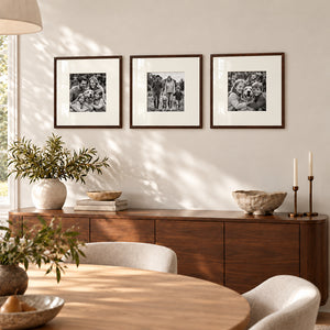 18x18" for 8X8" Wooden Walnut Effect Photo Frame | Hartland Collection