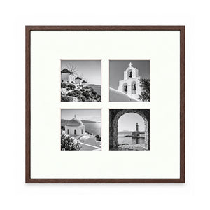 18x18" for Multi 5x5" Wooden Walnut Effect Photo Frame | Hartland Collection