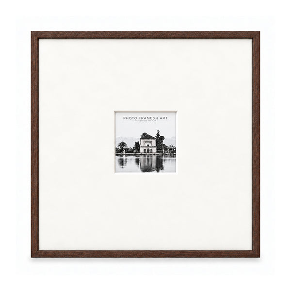 18x18" for 5x5" Wooden Walnut Effect Photo Frame | Hartland Collection