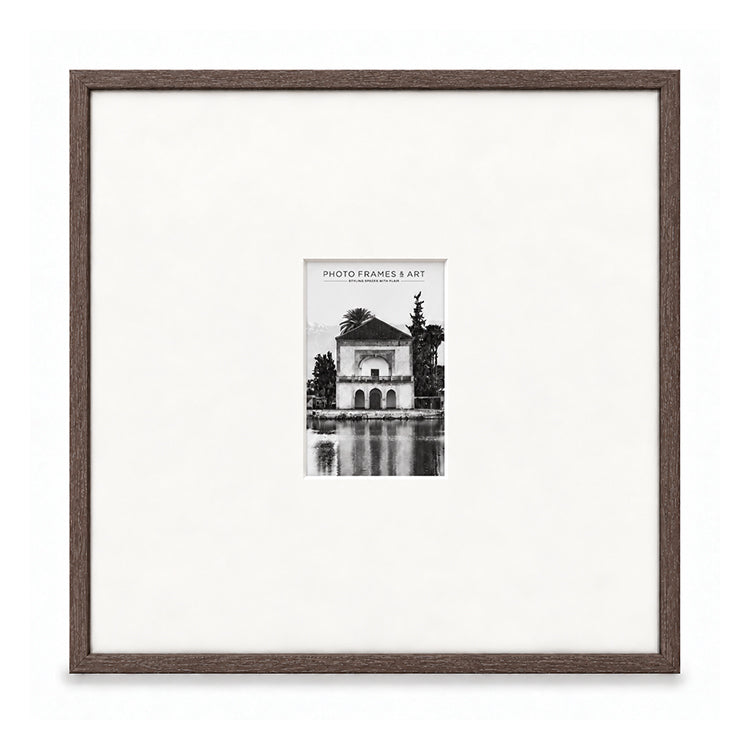 18x18" for 6x4" Wooden Walnut Effect Photo Frame | Hartland Collection