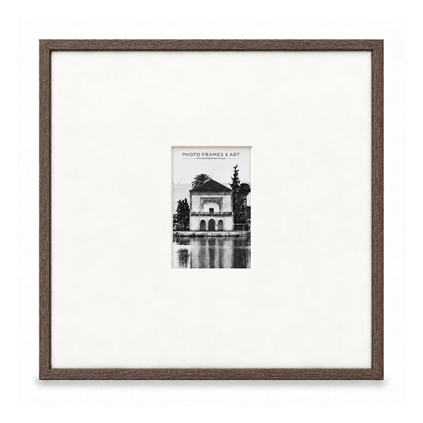 18x18" for 6x4" Wooden Walnut Effect Photo Frame | Hartland Collection
