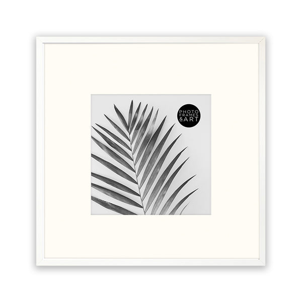 Oversized Mount Wooden 18x18" White Frame For 8x8" | Signature Collection