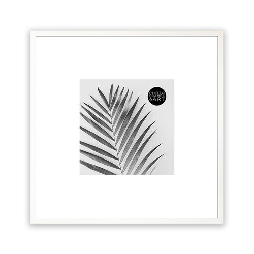 Oversized Mount Wooden 18x18" White Frame For 8x8" | Signature Collection