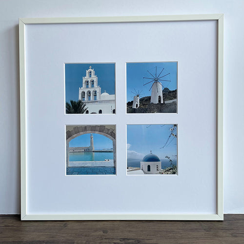 Oversized Mount 5x5" White Multi Photo Frame - 18x18" Collage Frame | Signature Collection