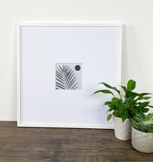 Oversized Mount Wooden 18x18" White Frame For 5x5" | Signature Collection