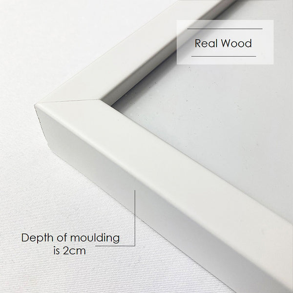 Oversized Mount Wooden 18x18" White Frame For 6x4" | Signature Collection