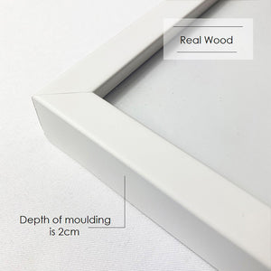 Oversized Mount Wooden 18x18" White Frame For 5x5" | Signature Collection