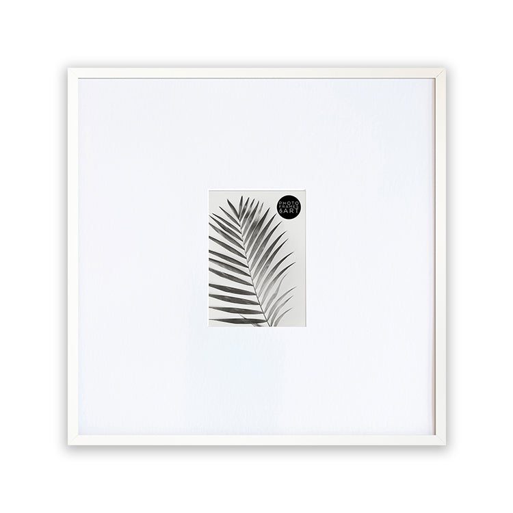 Oversized Mount Wooden 18x18" White Frame For 7x5" | Signature Collection