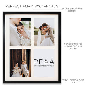 8x6 Multi Photo Frame - 19x15" Collage Frame | Oxford