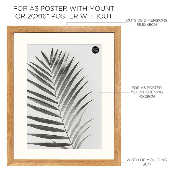 20x16" Frame For A3 | Milano