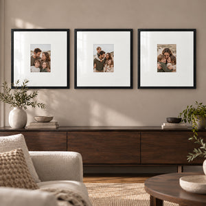 20x20" for 8X6" Wooden Black Photo Frame | Hartland Collection