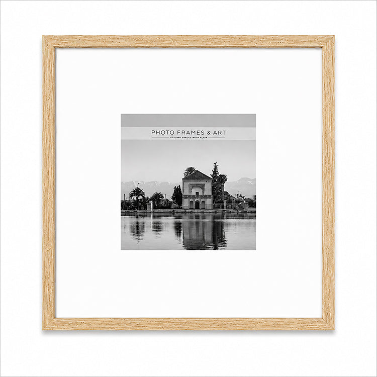 20x20" for 8x8" Wooden Oak Effect Photo Frame | Hartland Collection