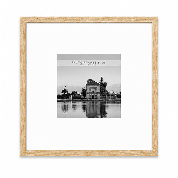 20x20" for 8x8" Wooden Oak Effect Photo Frame | Hartland Collection