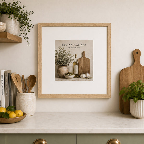 20x20" for 8x8" Wooden Oak Effect Photo Frame | Hartland Collection