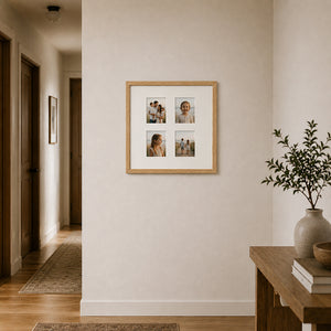 20x20" for 6x4" Multi Wooden Oak Effect Photo Frame | Hartland Collection